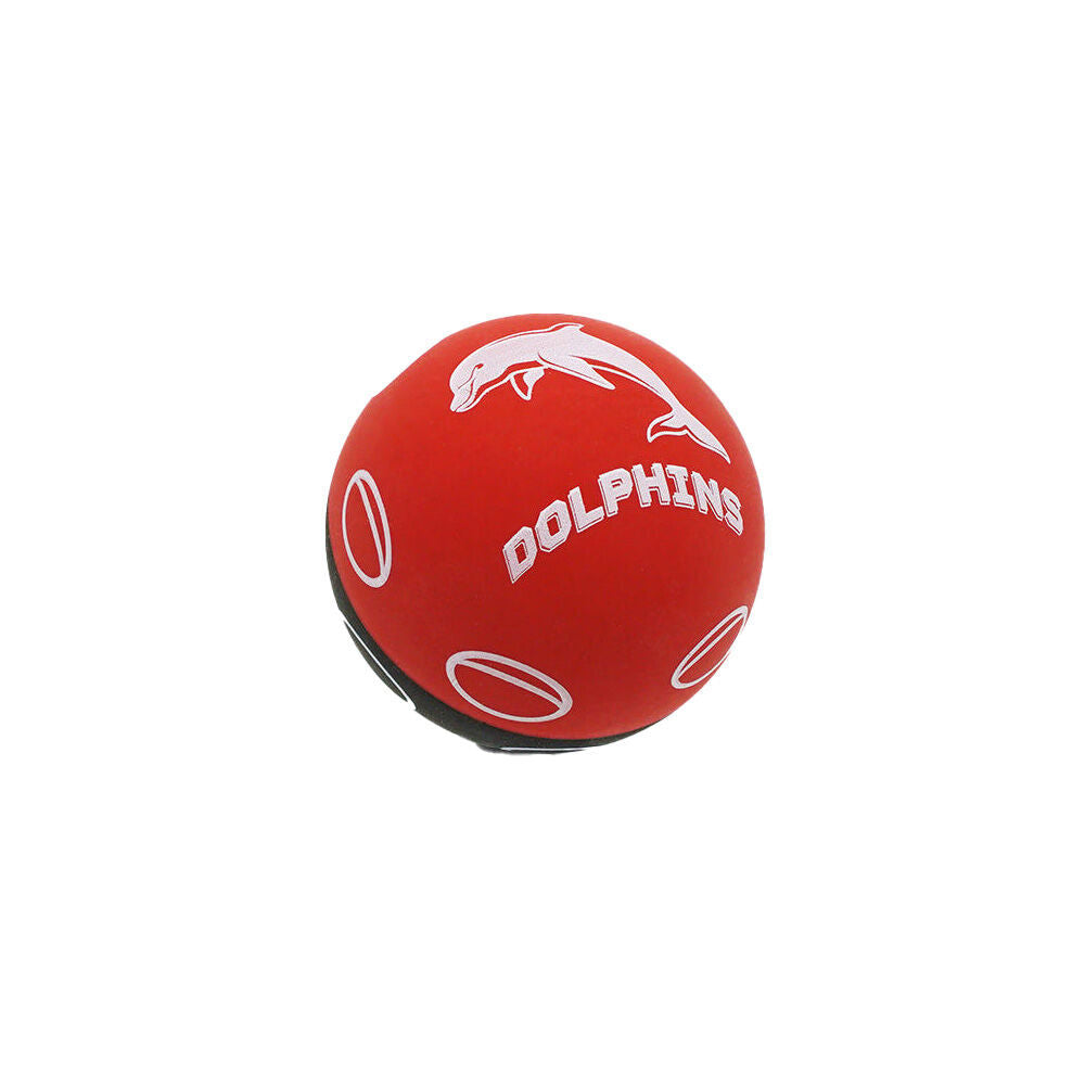 5PK NRL Dolphins NRL Super-High Bounce Ball 60mm - Red