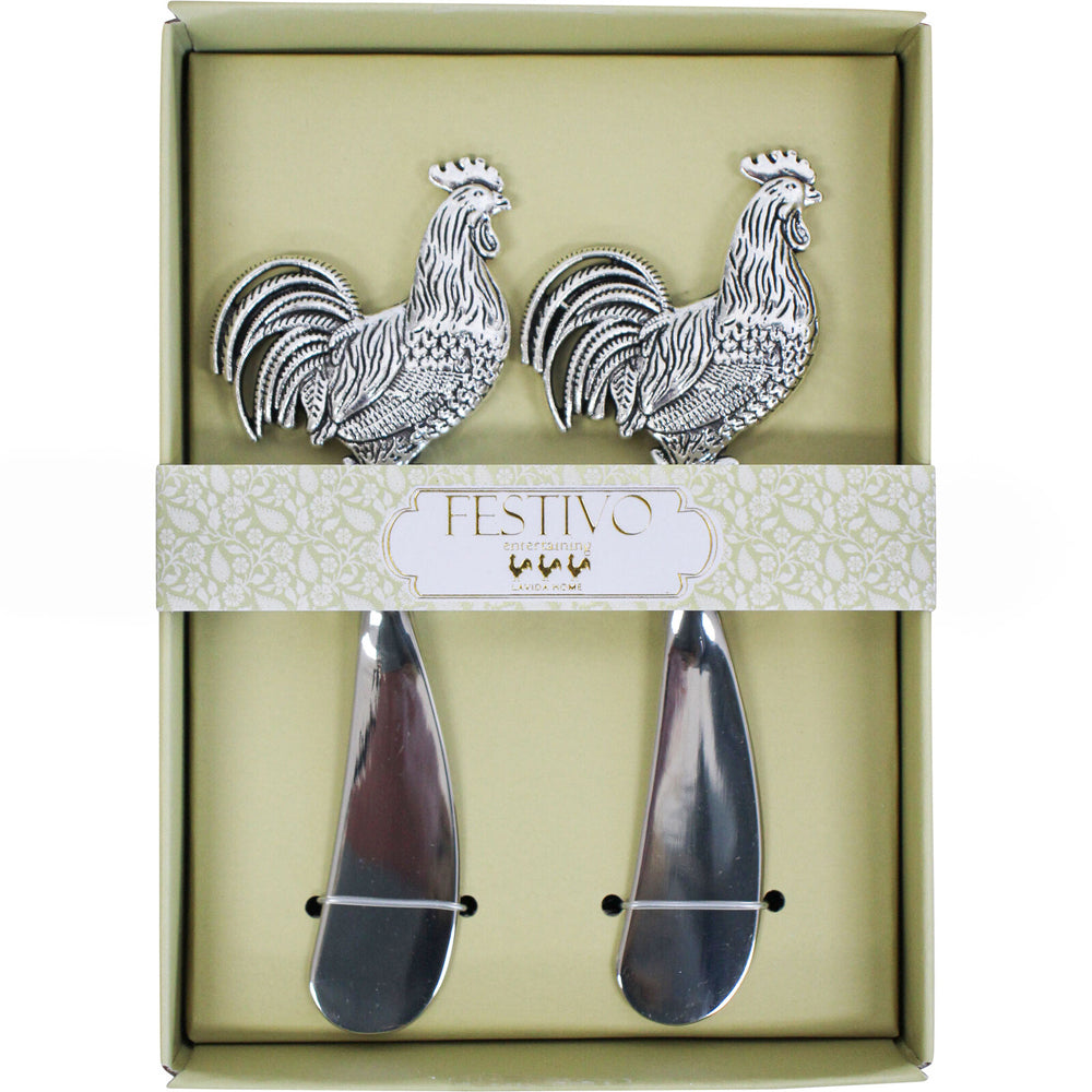 4x 2pc LVD Spreaders Rooster Home Kitchen Serveware/Tableware