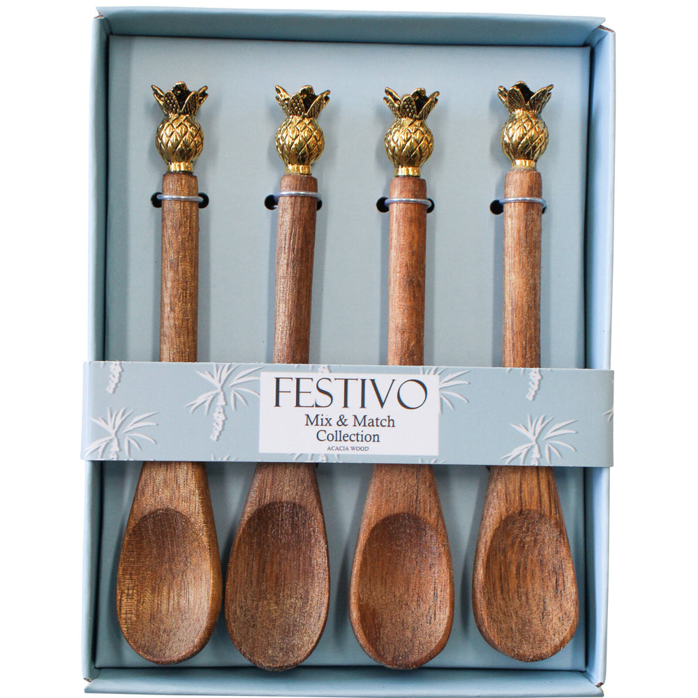 4x 4pc LVD Teaspoon Pineapple Home Kitchen Serveware/Tableware