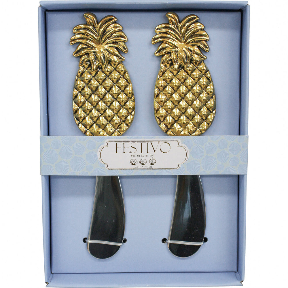 4x LVD Spreaders 2pc Pineapple Home Kitchen Serveware/Tableware