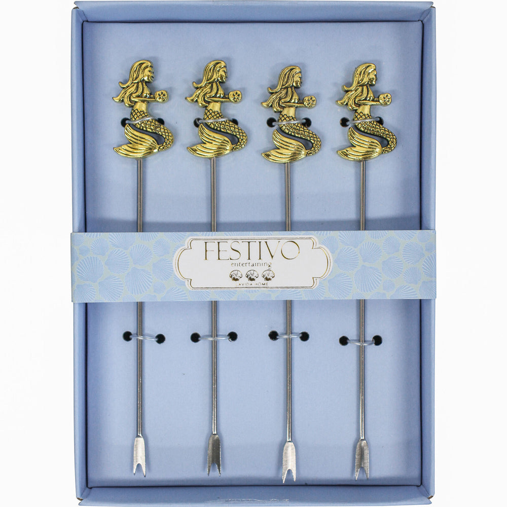 4x LVD Cocktail Pick 4pc Mermaid Home Kitchen Serveware/Tableware
