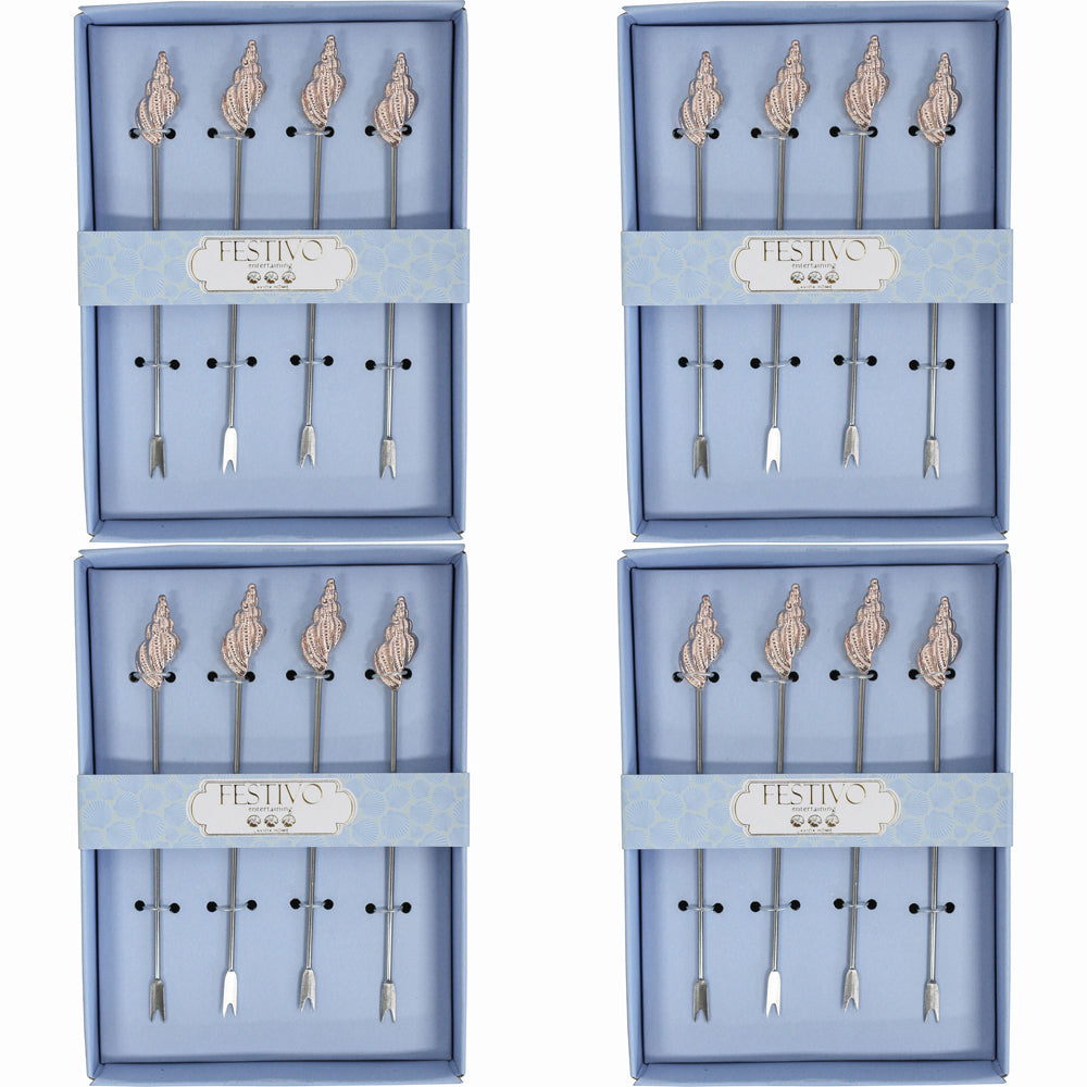 4x LVD Cocktail Pick 4pc Shell Home Kitchen Serveware/Tableware