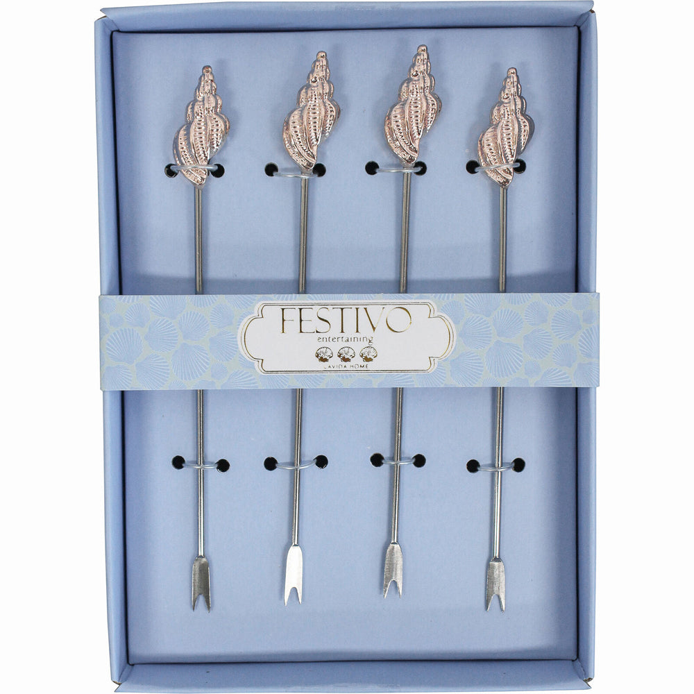 4x LVD Cocktail Pick 4pc Shell Home Kitchen Serveware/Tableware