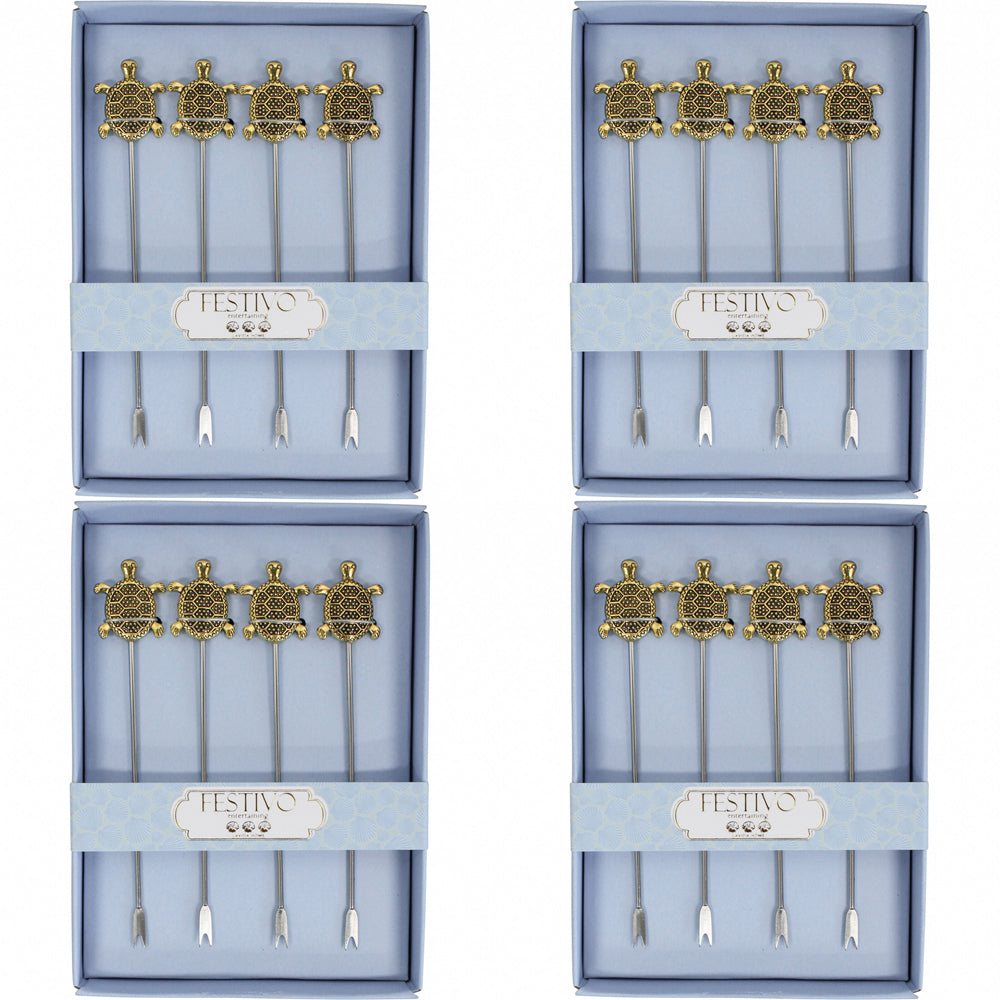4x LVD Cocktail Pick 4pc Turtle Home Kitchen Serveware/Tableware