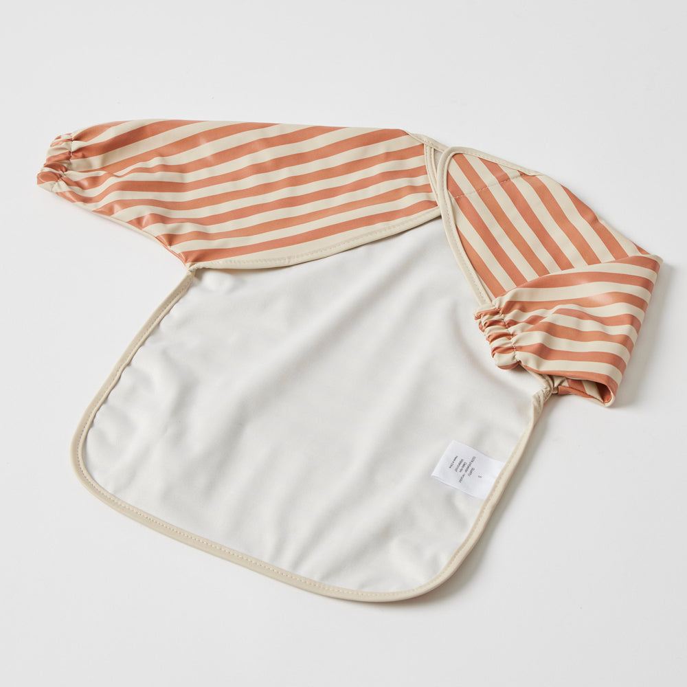 2x Jiggle & Giggle Polyester Stripe Smock Long-Sleeve Baby/Infant Feeding Apron