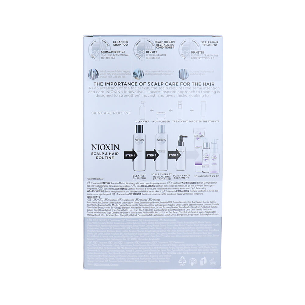 3pc Nioxin System 1 Kit Shampoo/Conditioner/Treatment