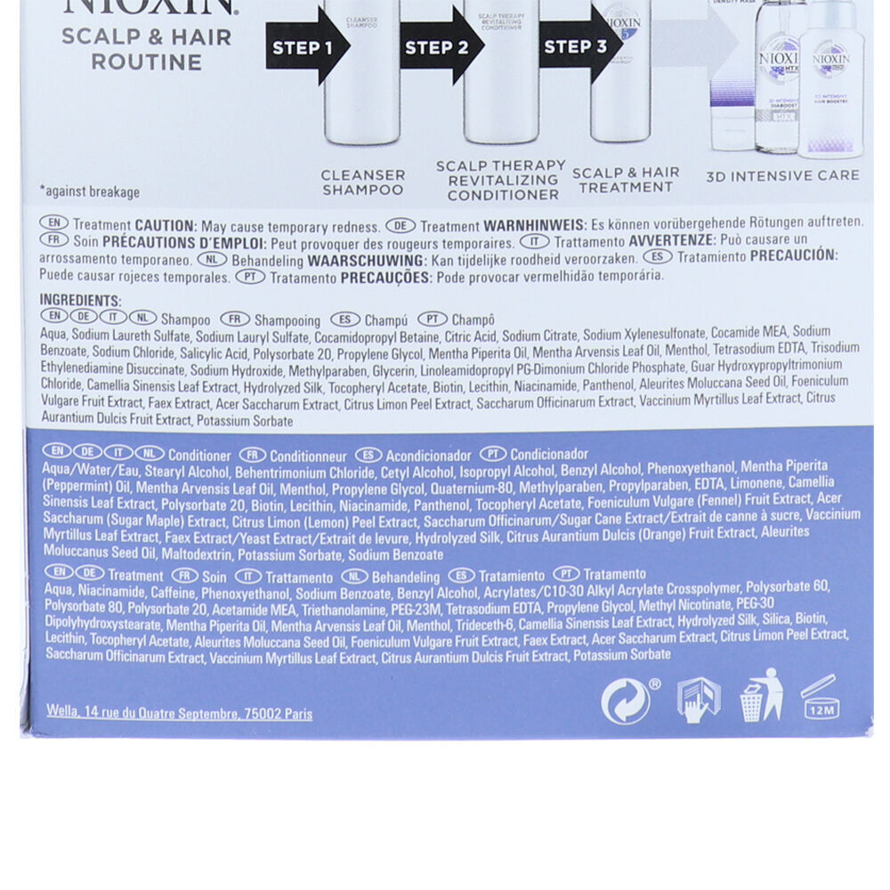3pc Nioxin System 5 Kit Shampoo/Conditioner/Treatment