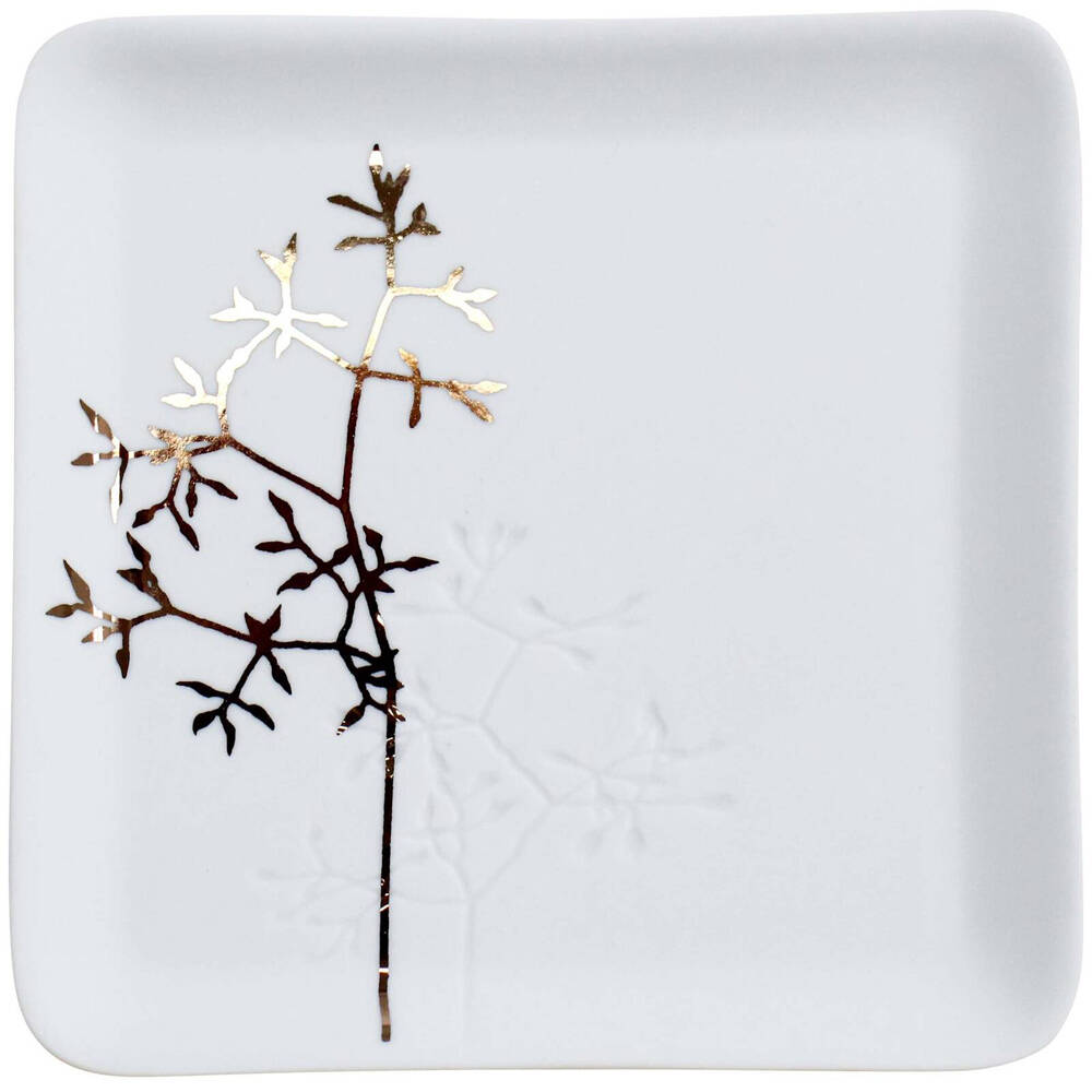 2PK LVD Porcelain Trinket Soap Dish Holder Willow 12.8x12.8cm - White