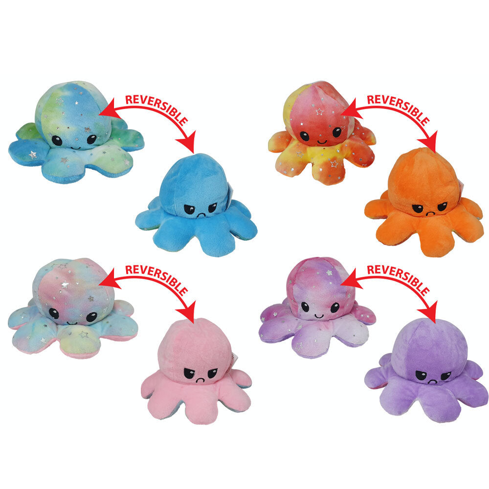 Bensons Reversible Octopus 40cm Kids/Childrens Soft Plush Toy 0y+ Asstd