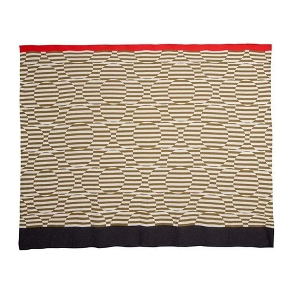 Orla Kiely Throw Stripe Flower Olive Green 200x150x1cm