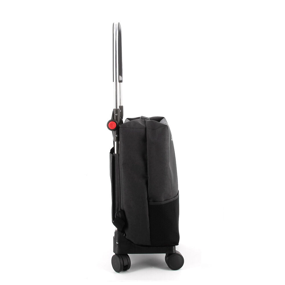 Rolser One Tweed T-Shop 4-Wheel Folding Shopping Trolley 27L - Black