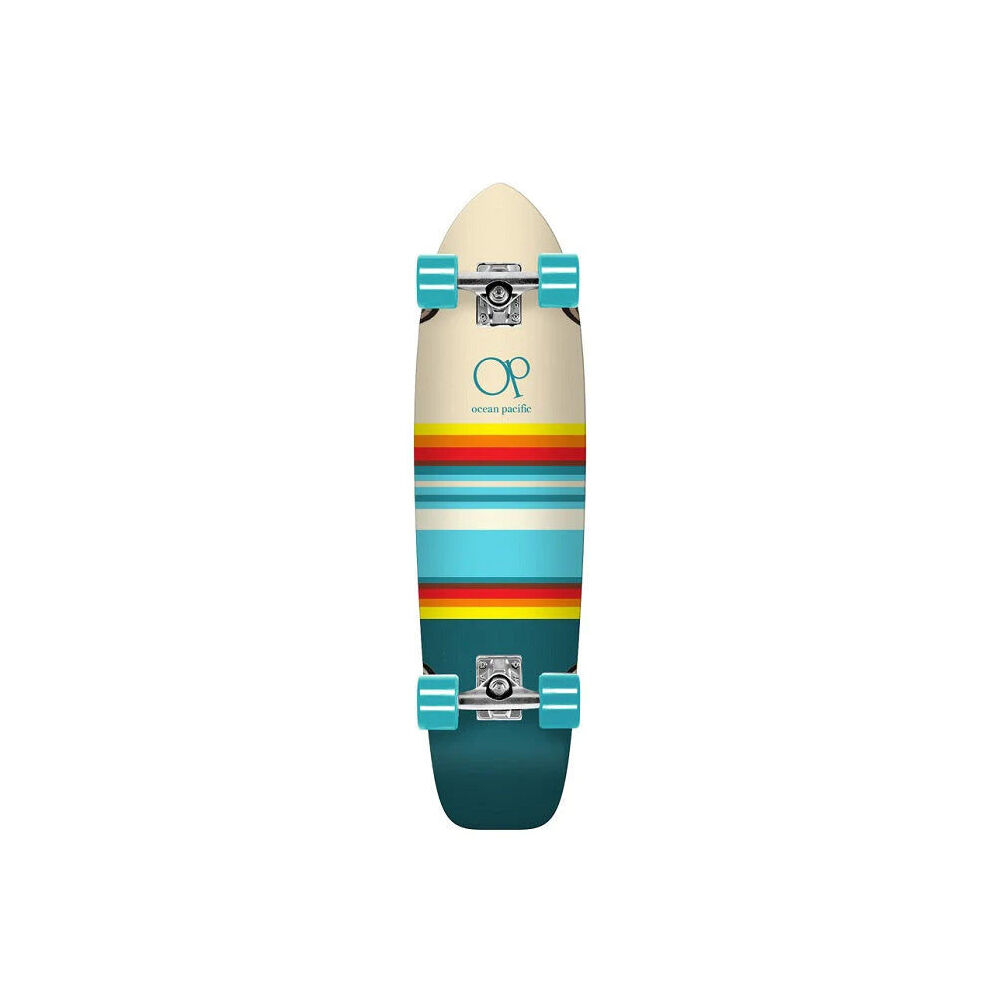 Ocean Pacific Swell Cruiser Skateboard White/Teal 8.25in