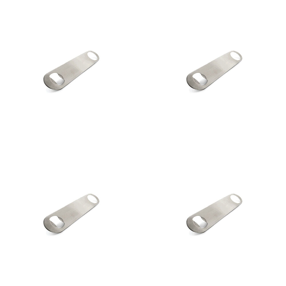 4PK Barpro Bar Blade Bottle Opener Barware Accessory Silver