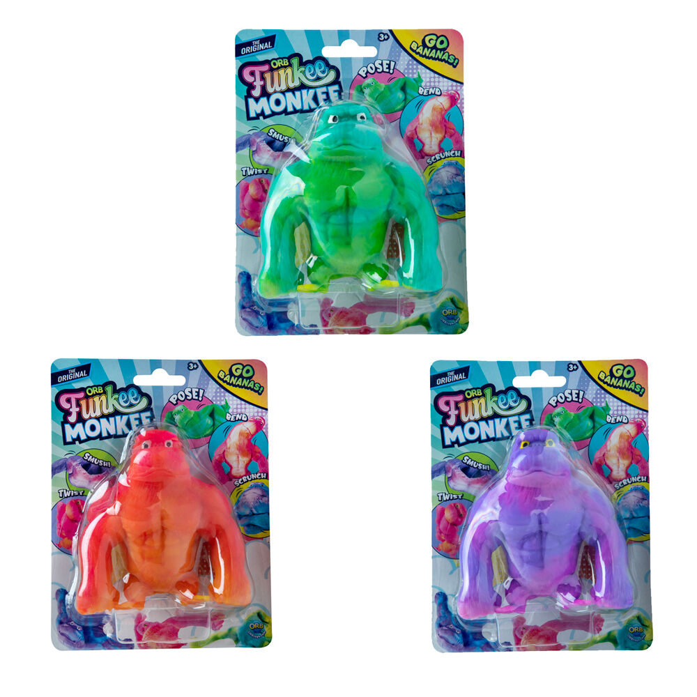 ORB Funkee Monkee Stretchee Interactive Soft Toy Kids Asstd 3y+