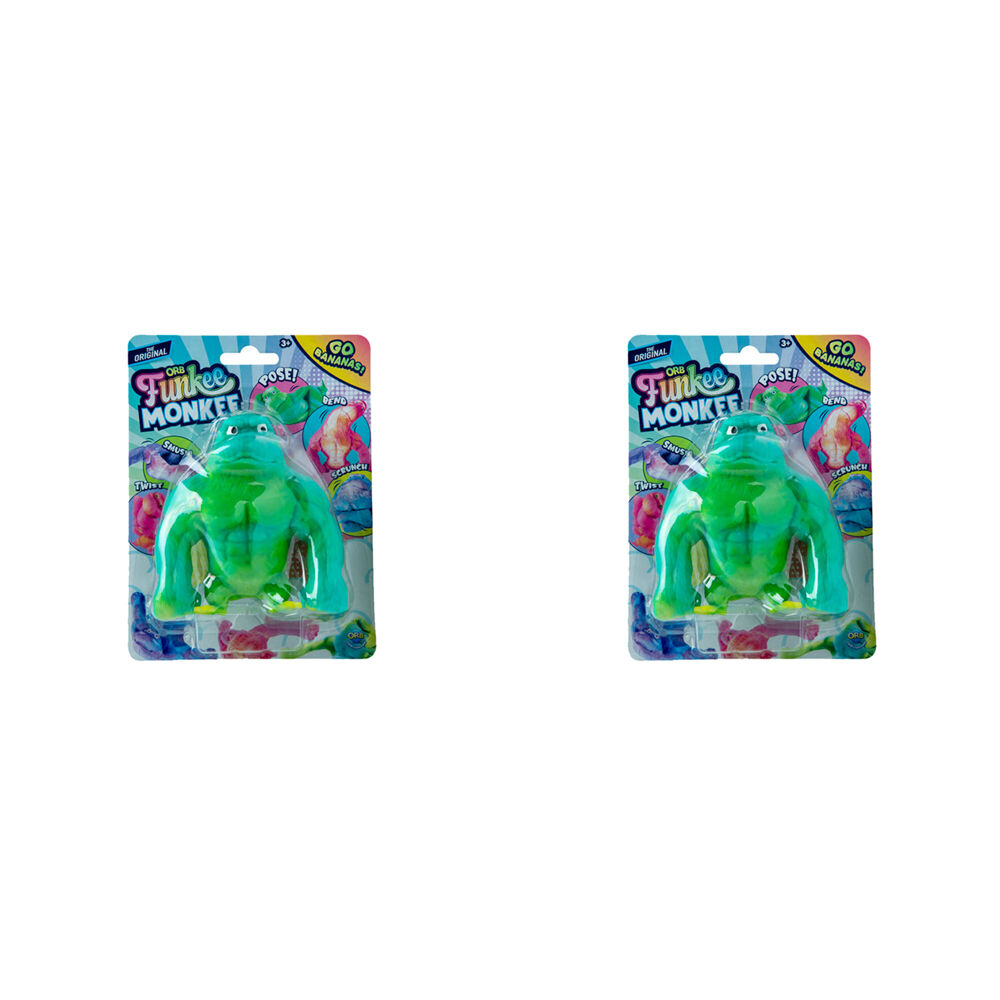 2PK ORB Funkee Monkee Stretchee Interactive Soft Toy Kids Asstd 3y+