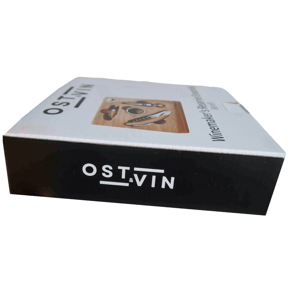 4pc NF Living Wine Board Gift Set 16x16cm Solid Brown
