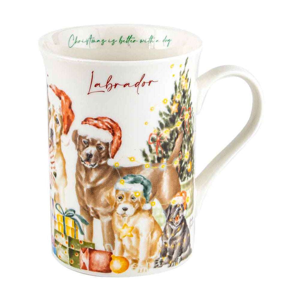 Merry Muddy Paws Labrador 360ml Coffee Mug New Bone China