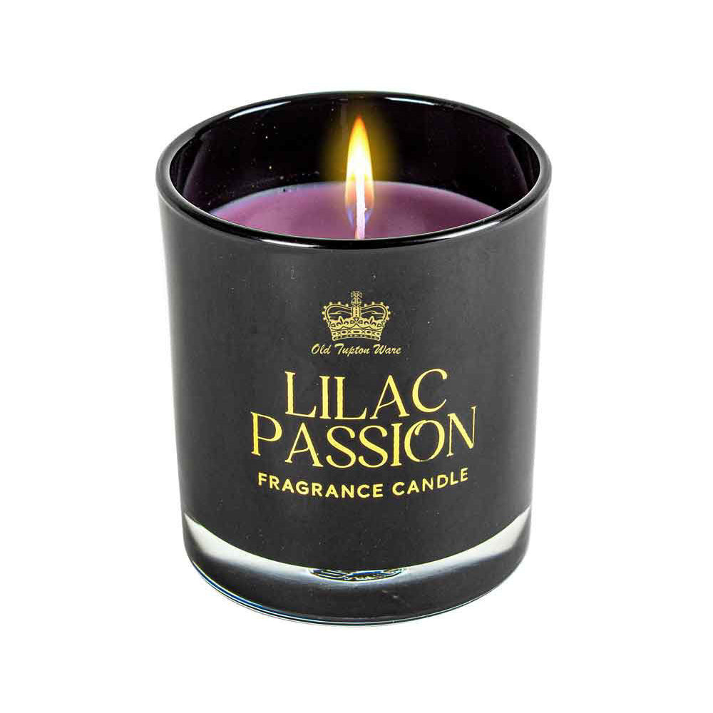 Old Tupton Lilac Passion Scented Candle 160g Round Black