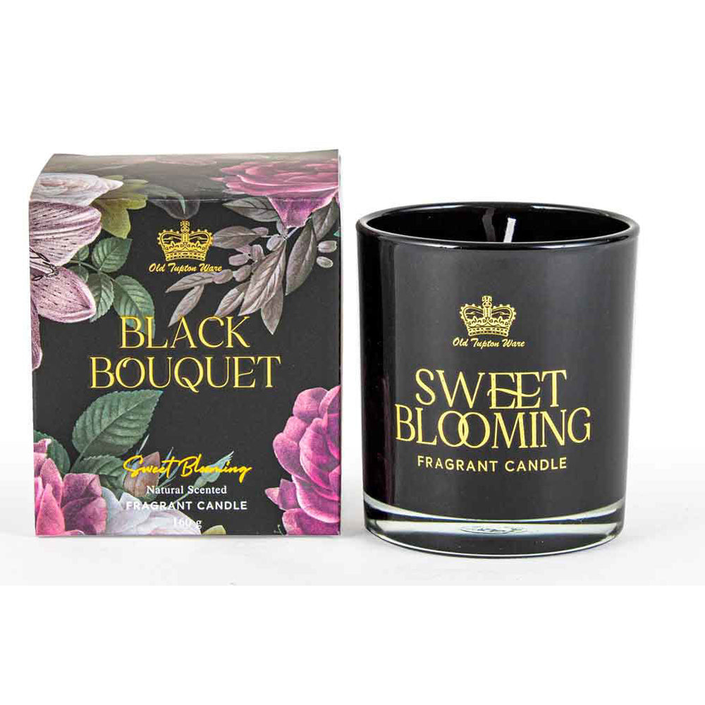 Old Tupton Sweet Blooming Scented Candle 160g Round Black