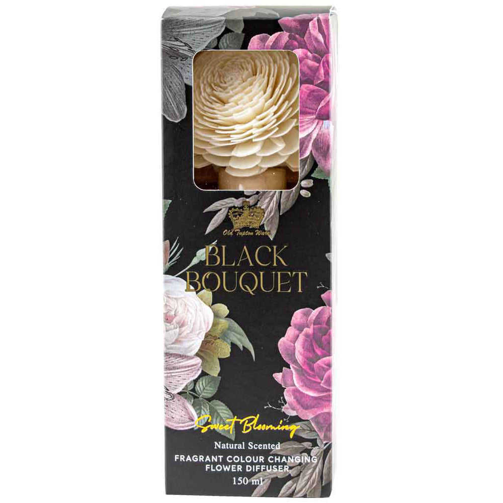 Old Tupton Bouquet Flower Diffuser 150ml Sweet Blossom Scent Black