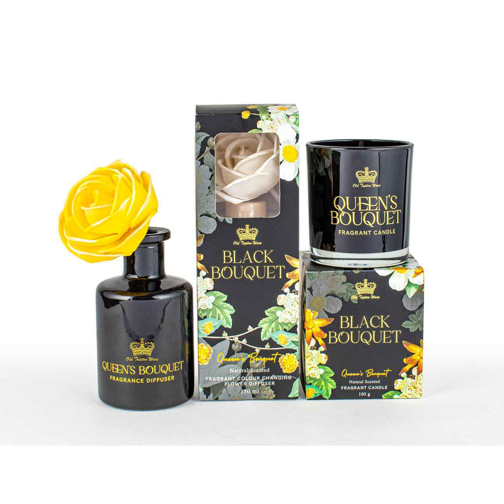 Old Tupton Bouquet Flower Diffuser 150ml Queens Bouquet Scent Black