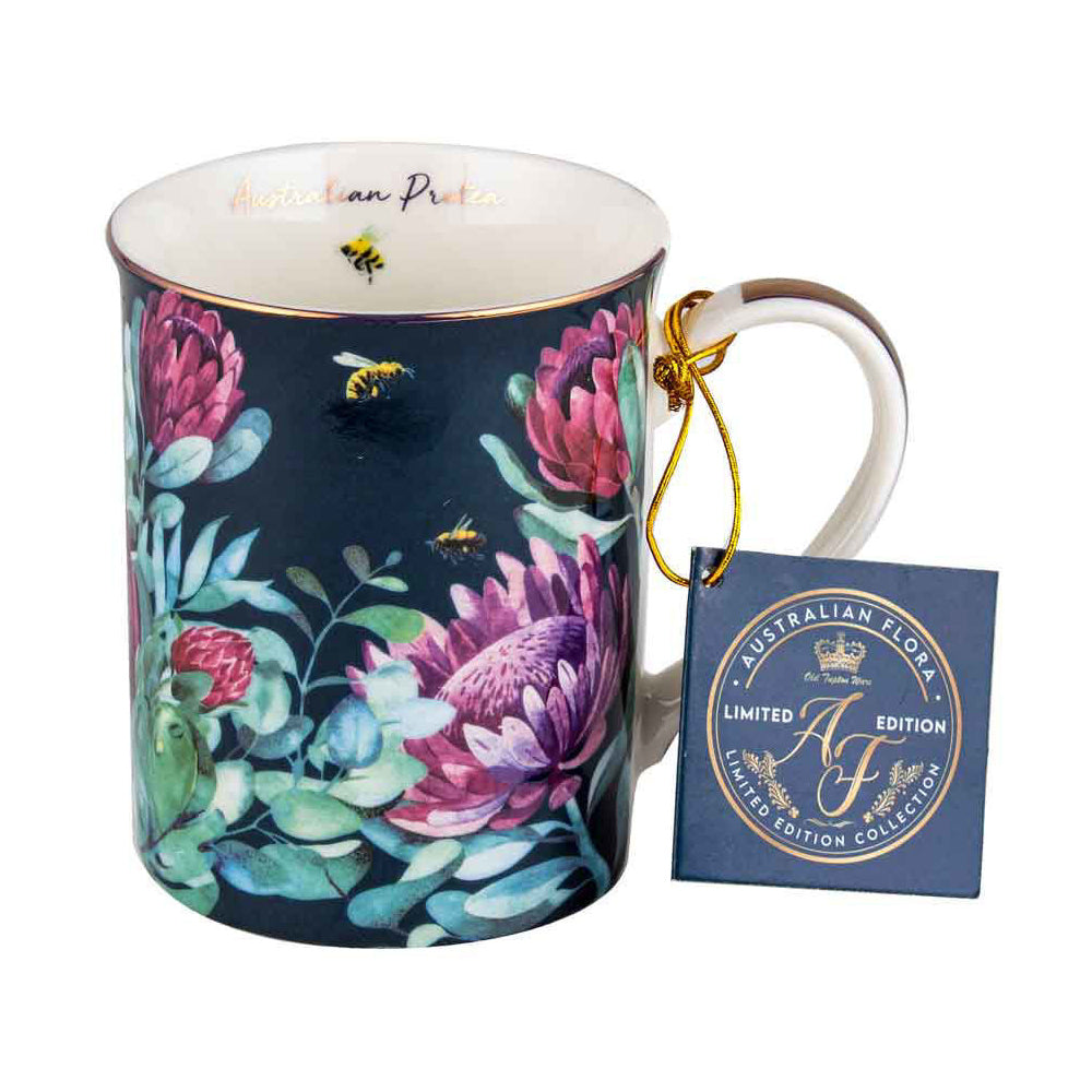 2PK Australian Flora Protea 360ml Coffee Mug New Bone China