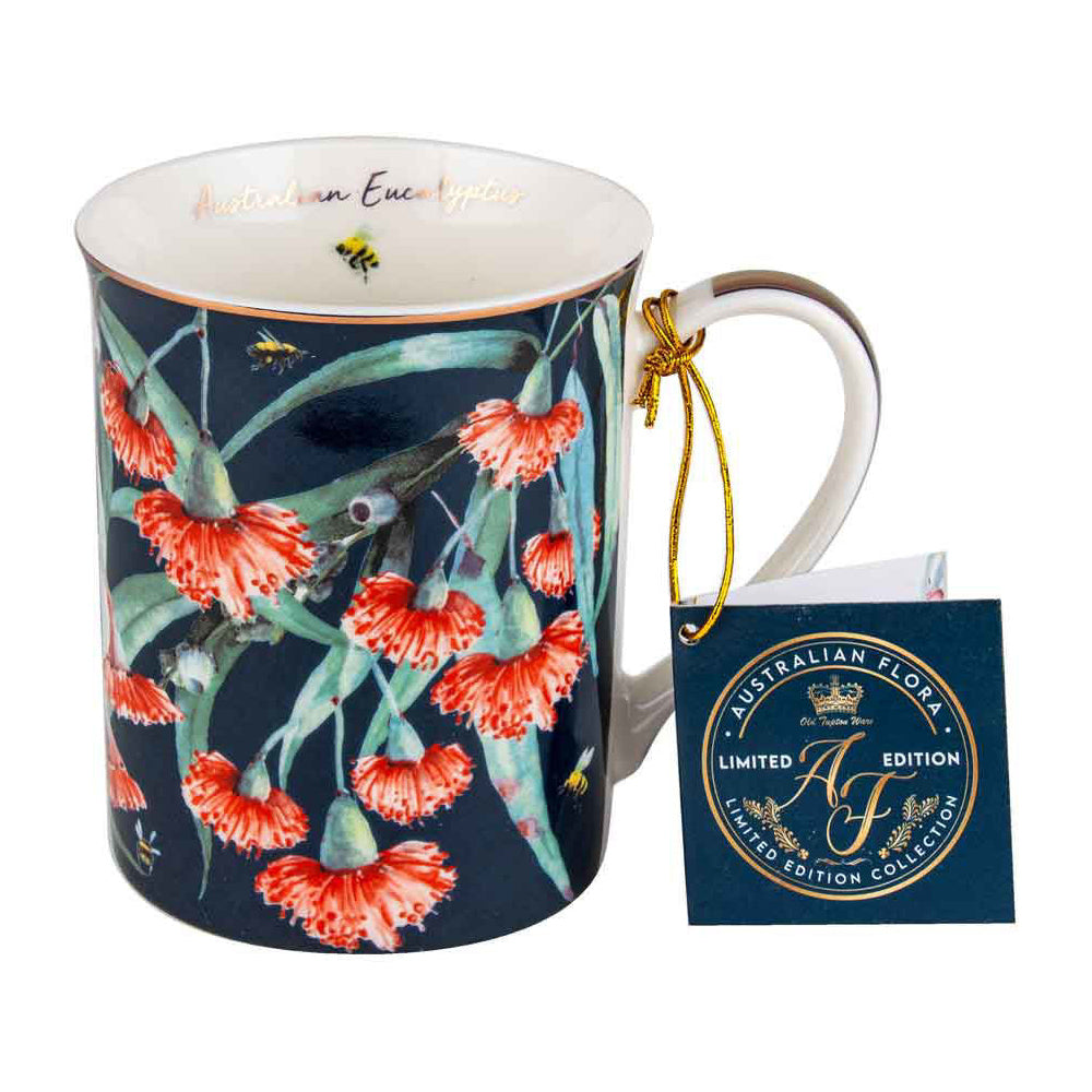 2PK Australian Flora Eucalyptus 360ml Coffee Mug New Bone China