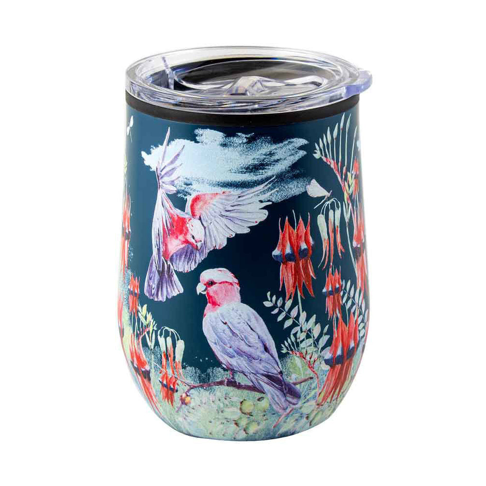 2PK Australian Flora Galah 360ml S/S Vacuum Insulated Tumbler Double Walled