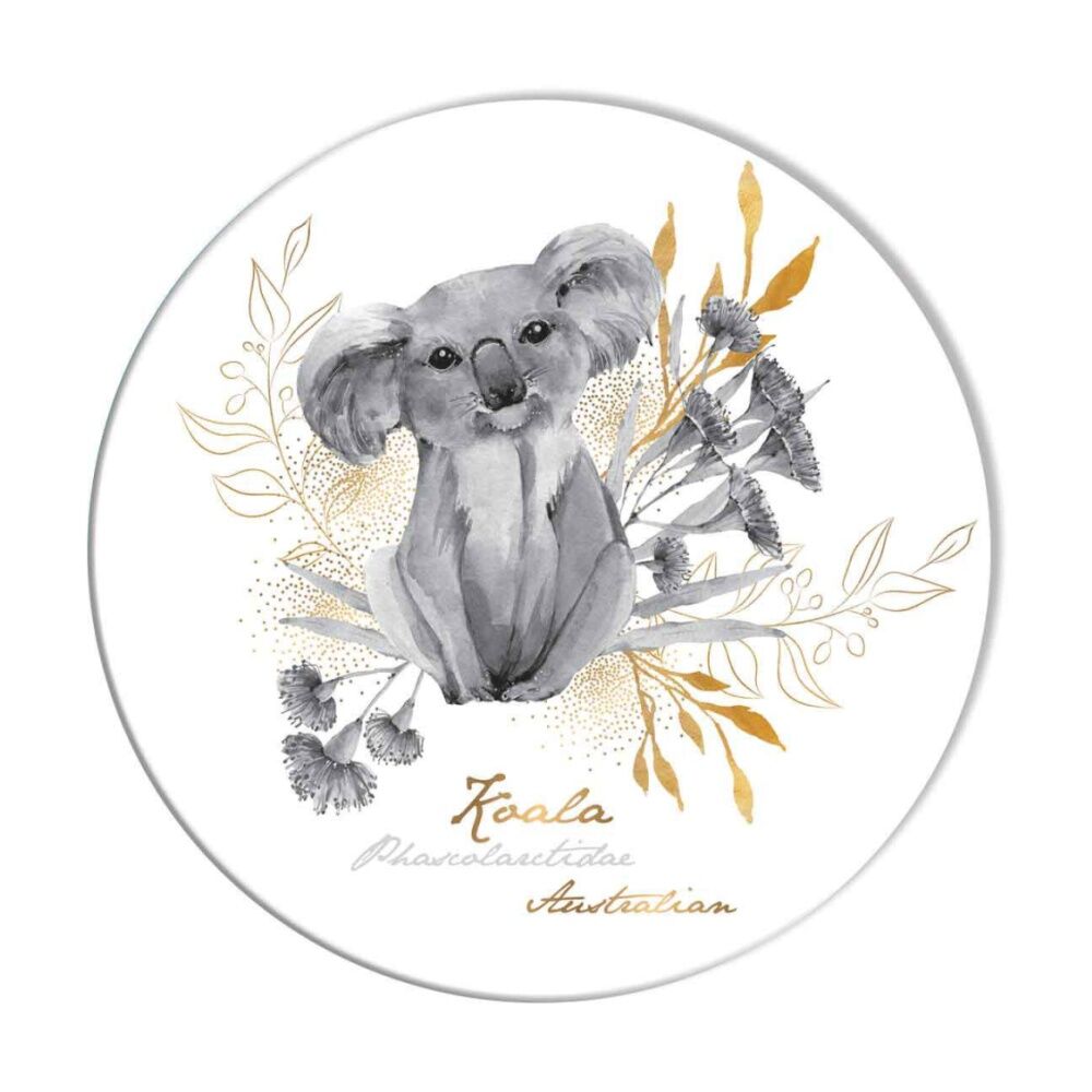 2PK LMD Koala Ceramic Surface Protector Round 25cm - Black/White