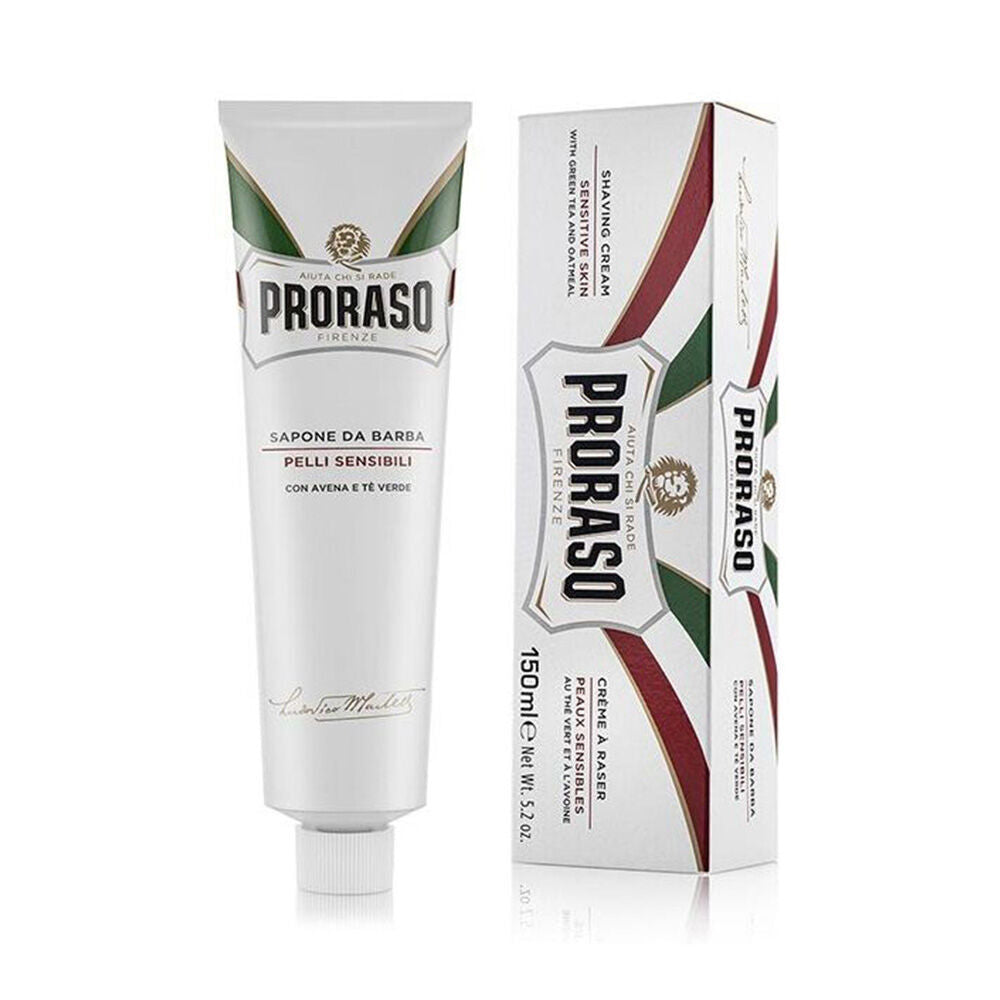 2PK Proraso Shaving Cream In A Tube For Sensitive Skin w/ Green Tea 150ml