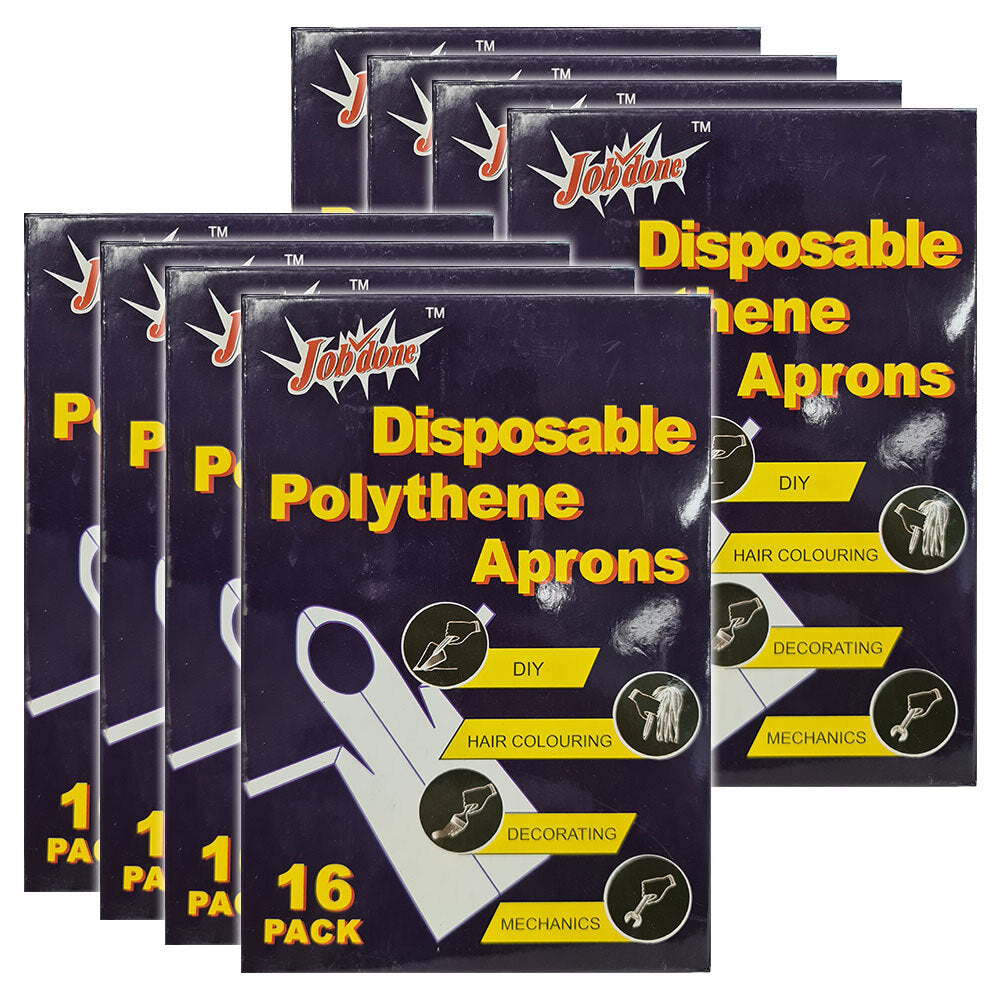 128PK Disposable Polythene Aprons