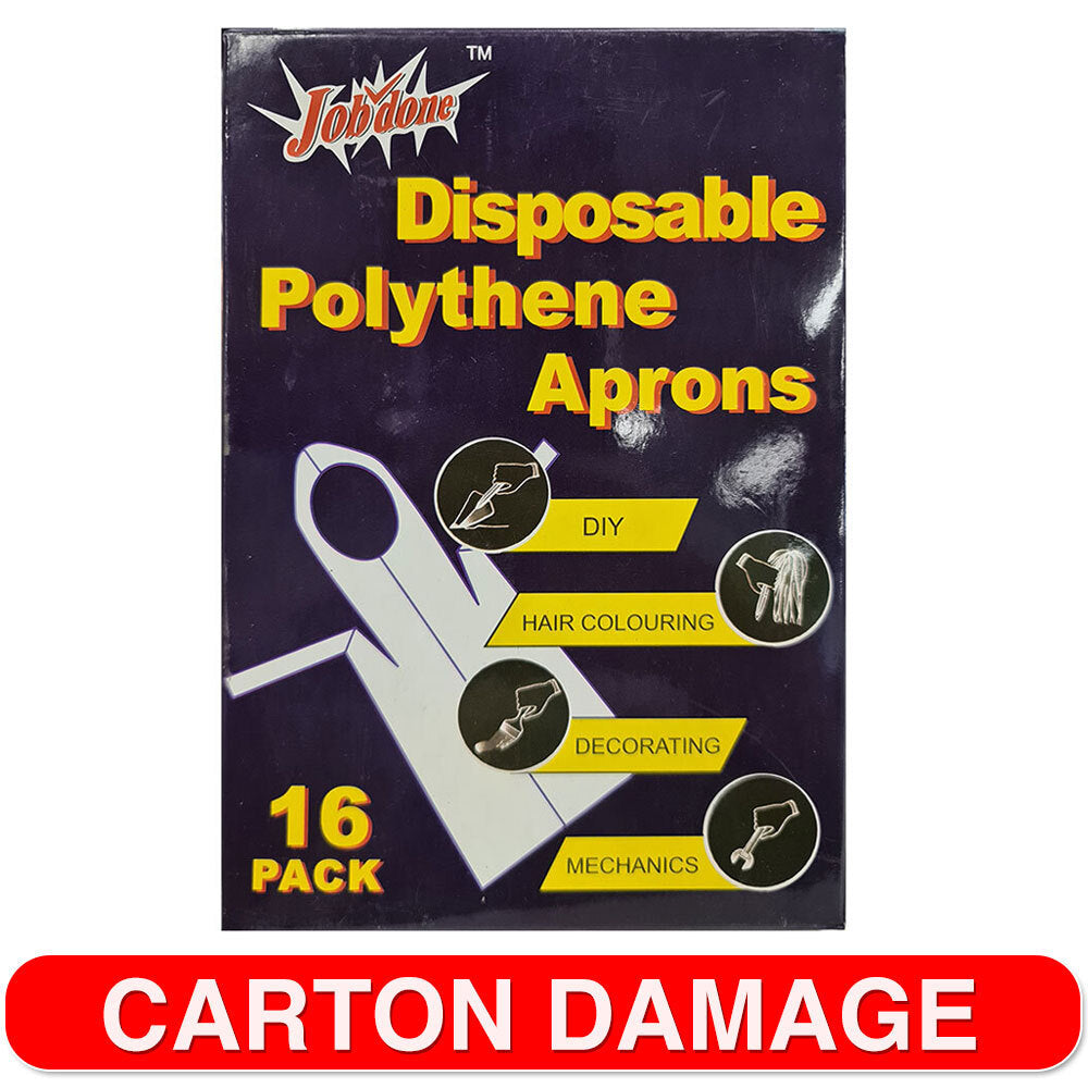 16PK Disposable Polythene Aprons