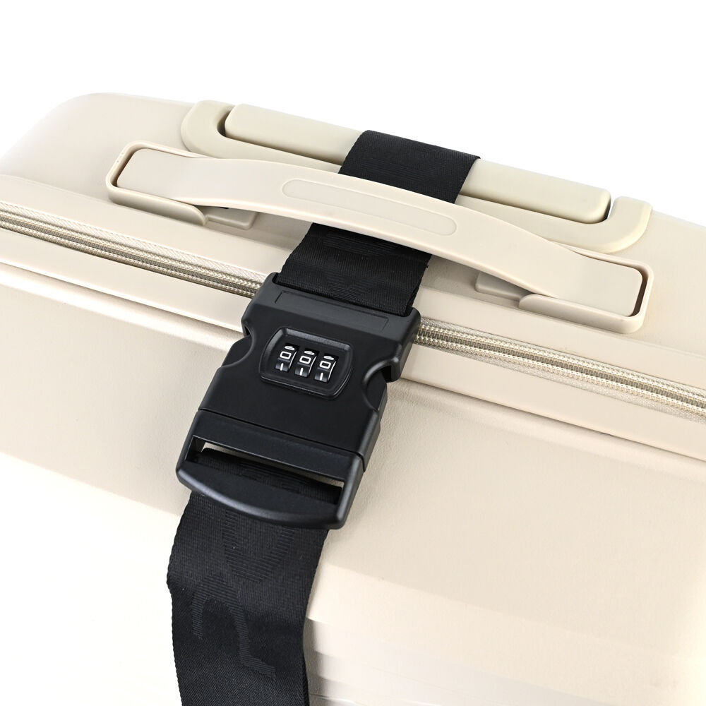 3PK Paklite Luggage Strap Accessory w/ 3 Digit Combination Lock 5x184cm Black