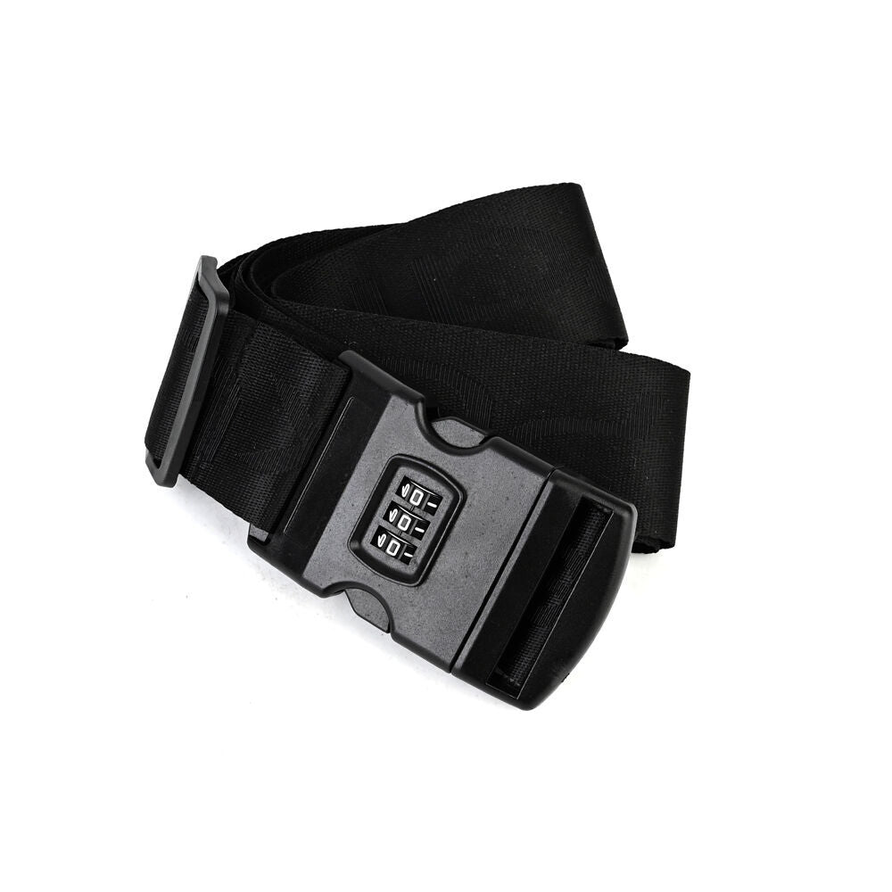 6PK Paklite Luggage Strap Accessory w/ 3 Digit Combination Lock 5x184cm Black