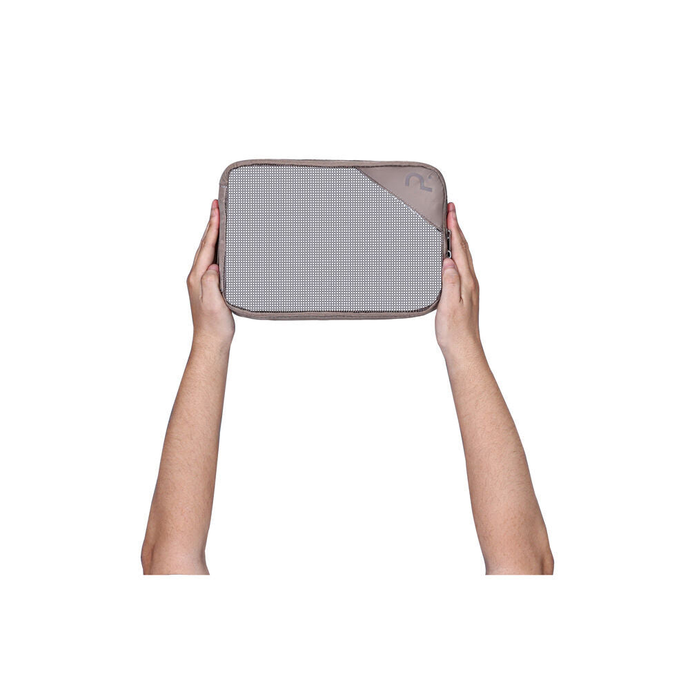 2x 4pc Paklite Travelling Packing Cubes Organiser Accessory Set Clay