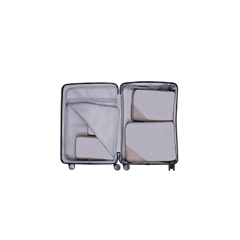 2x 4pc Paklite Travelling Packing Cubes Organiser Accessory Set Clay