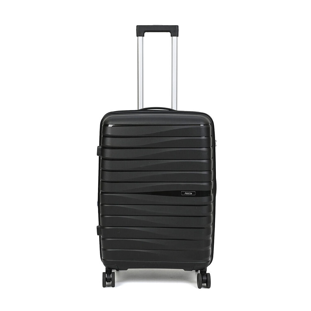 Paklite Breeze Medium Travel Luggage Suitcase Lightweight 62x39cm Black