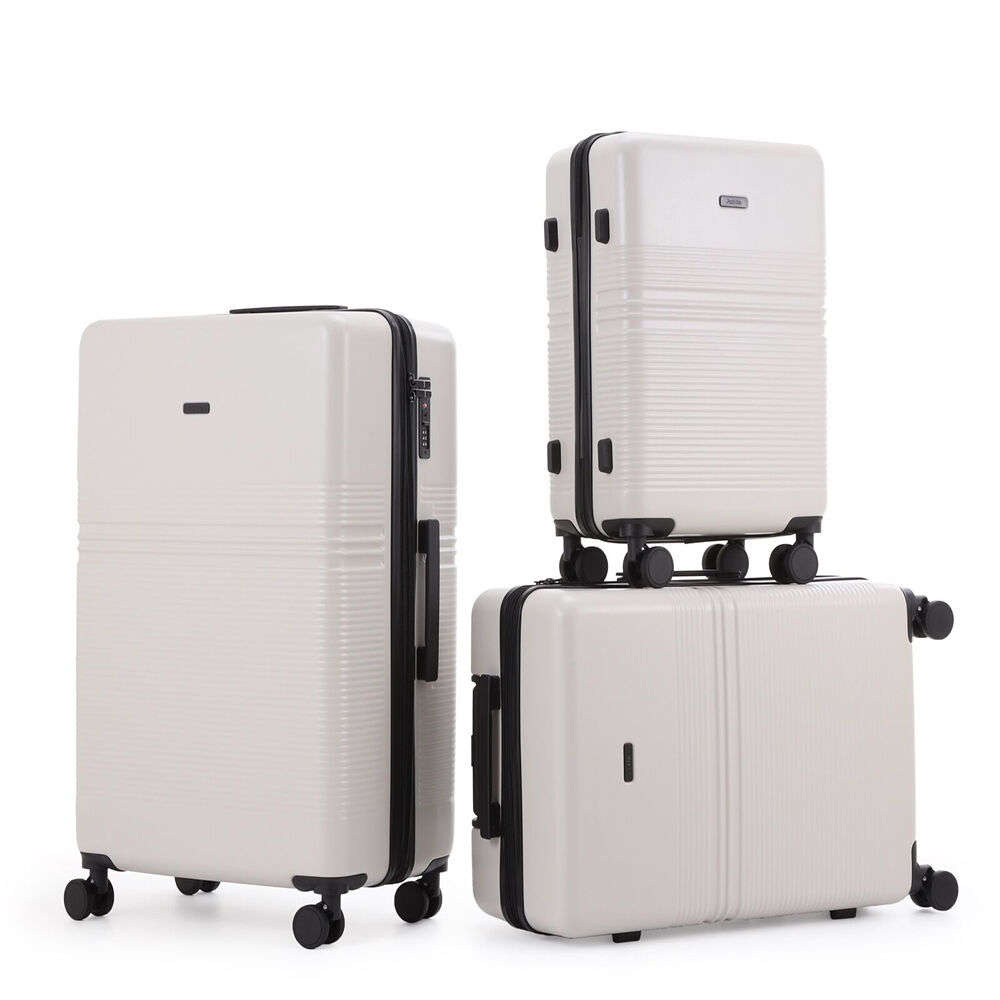 3pc Paklite Elements Travel Luggage Set Suitcase Lightweight Oatmeal