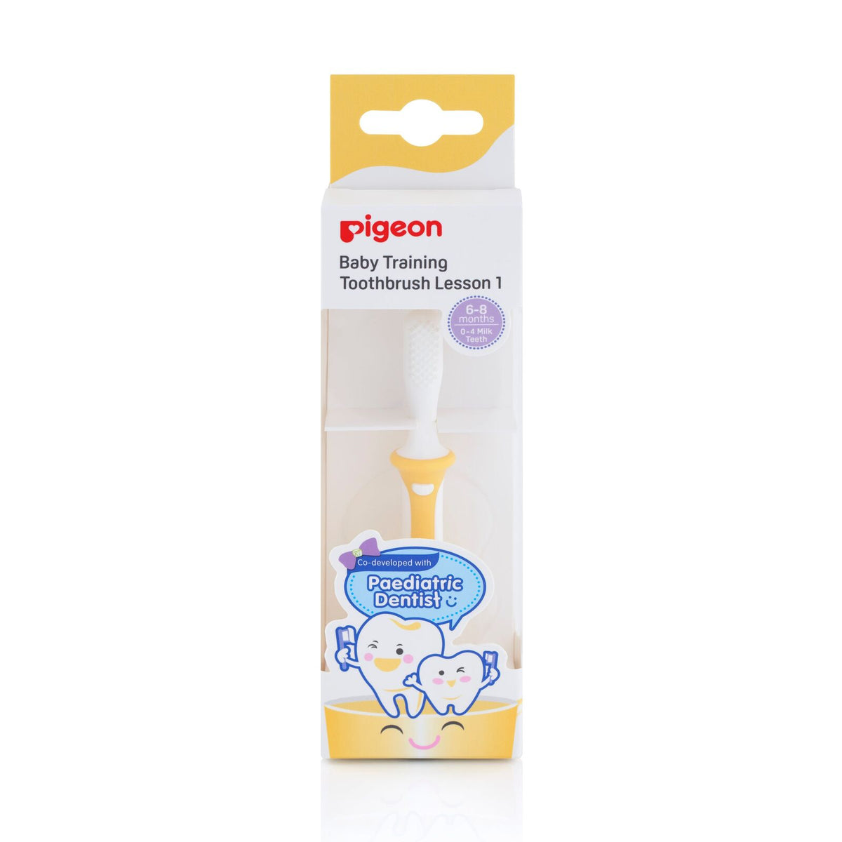 2PK Pigeon Training Baby Toothbrush Step 1 Soft Bristle Safety Shield