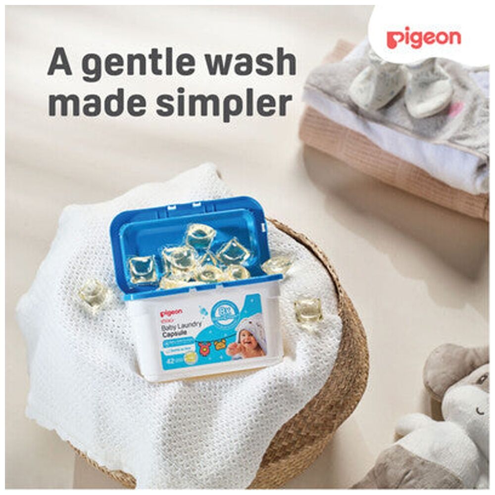 Pigeon Baby Laundry Capsules Detergent Gentle On Skin 0m+