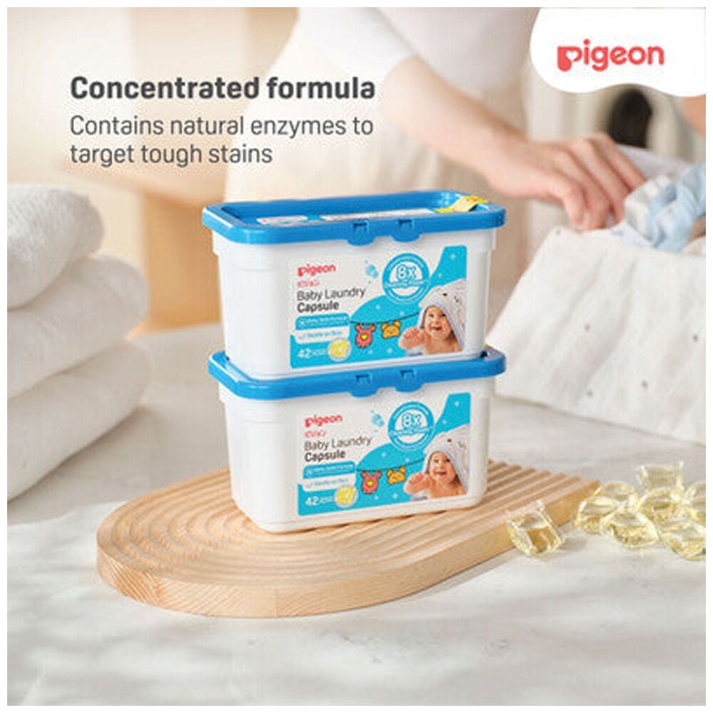 Pigeon Baby Laundry Capsules Detergent Gentle On Skin 0m+