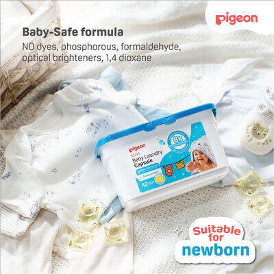 2PK Pigeon Baby Laundry Capsules Detergent Gentle On Skin 0m+