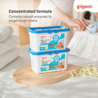 2PK Pigeon Baby Laundry Capsules Detergent Gentle On Skin 0m+