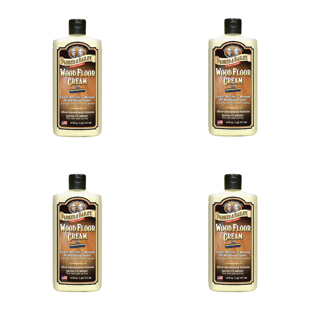 4PK Parker Bailey Restorative Hardwood Floor Cream Polishing Cleaner Odourless 473ml
