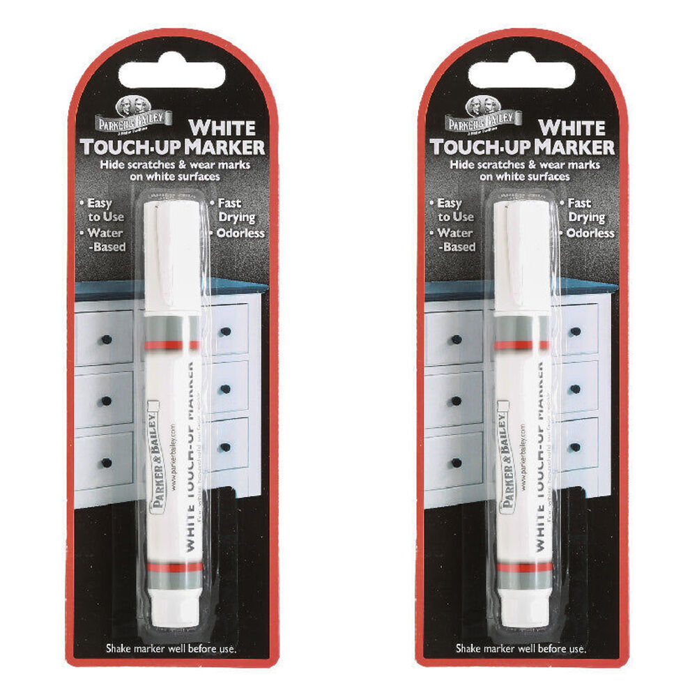 2PK Parker Bailey Water-Based Furniture Touch Up Marker Odourless 23cm White