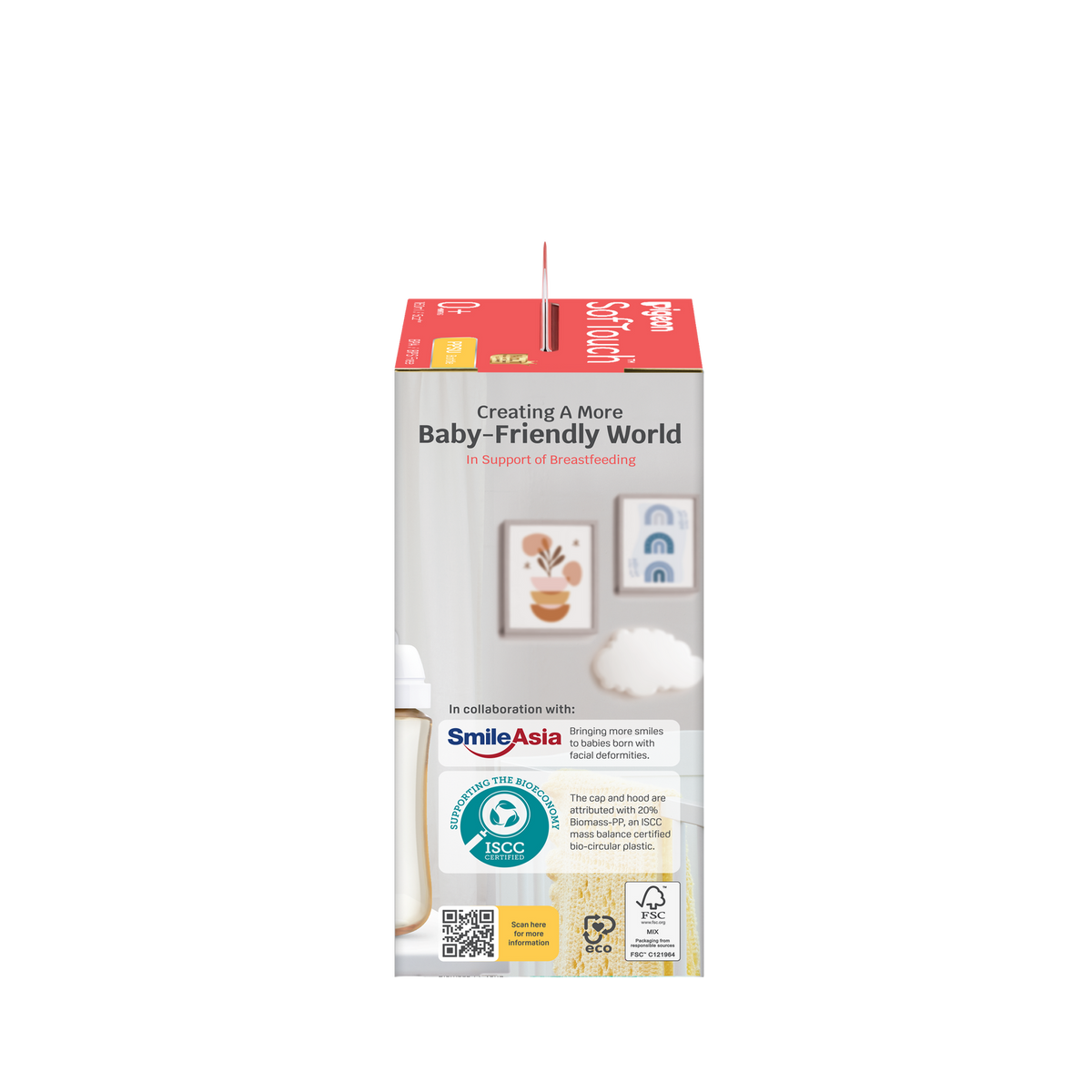 2PK Pigeon Softouch BPP Baby Bottle PPSU Anti-Colic 160ml 0m+