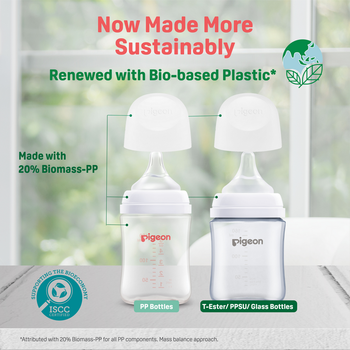 2PK Pigeon Softouch BPP Baby Bottle PPSU Anti-Colic 160ml 0m+