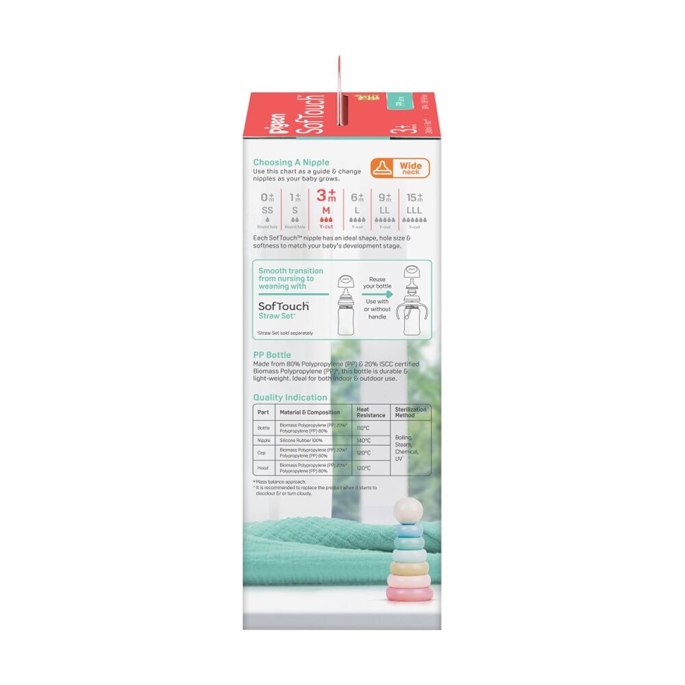 Pigeon Softouch BPP Baby Bottle PP Anti-Colic 240ml 3m+