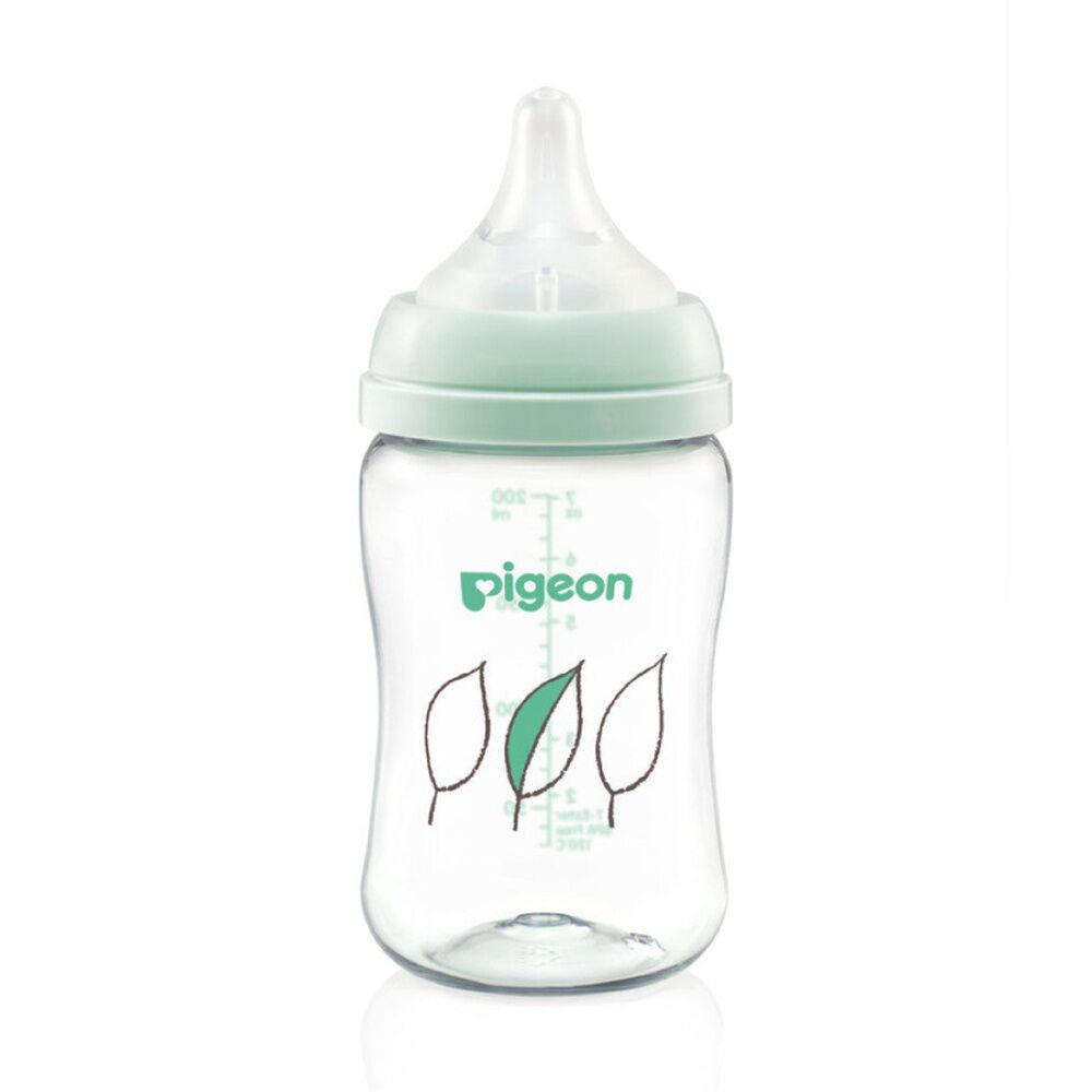 Pigeon SofTouch III Bottle T-Ester 200ml Leaf Anti-Colic Steriliser Safe 0m+