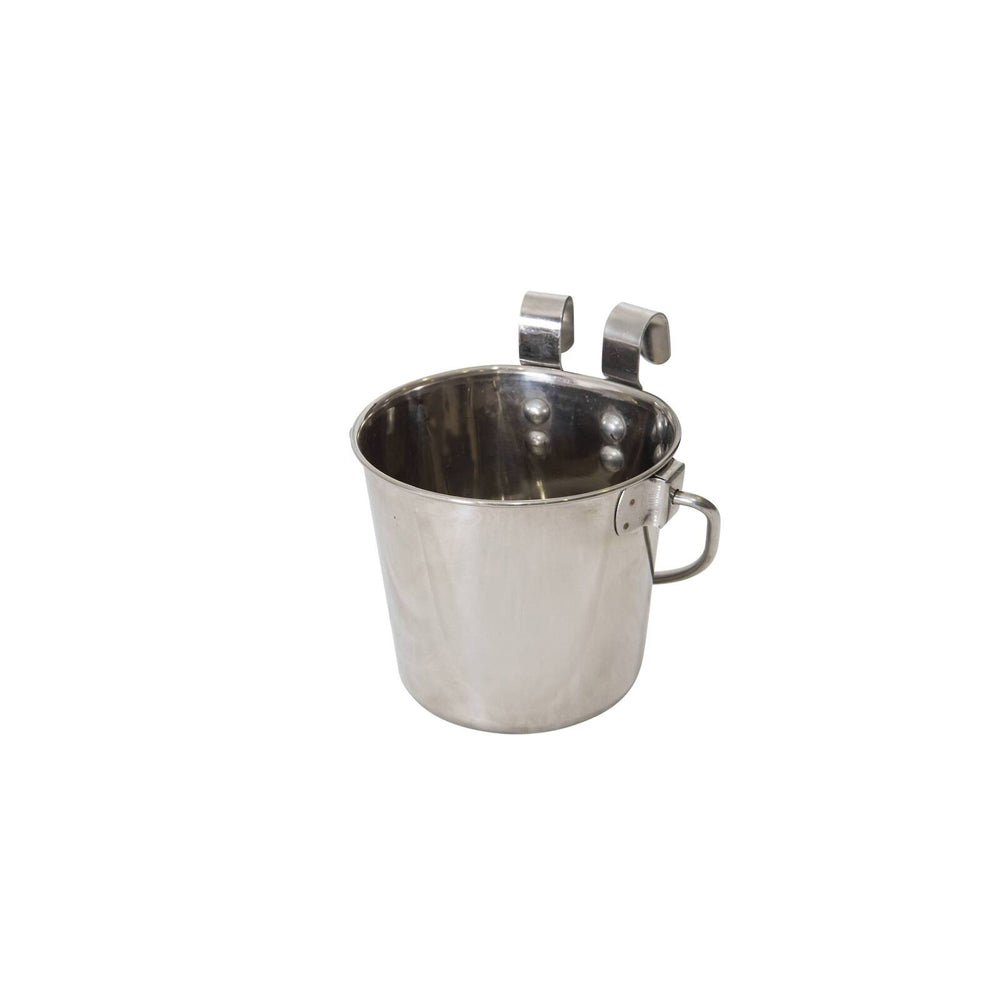 2PK Superior Pet Essentials Flat Sided Bucket with Riveted Hooks 1.9L